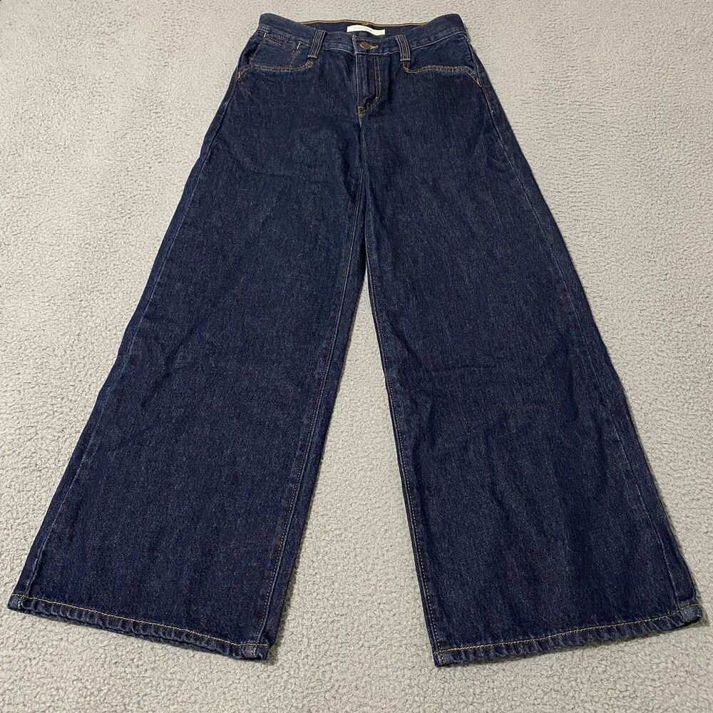 Levis 94 Baggy Wide Leg Jeans Womens 25 (28x31) Blue Straight Dark Loose Y2K